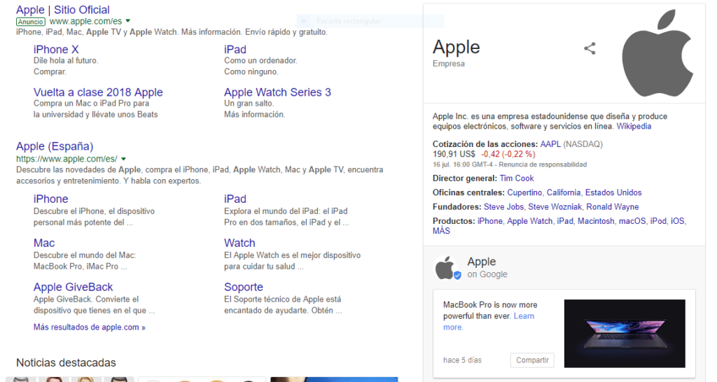 featured snippets knowledge graph