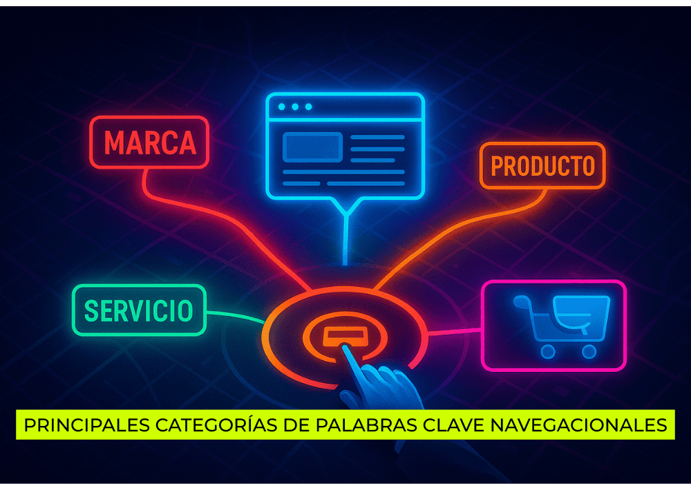 Principales categorías de palabras clave navegacionales