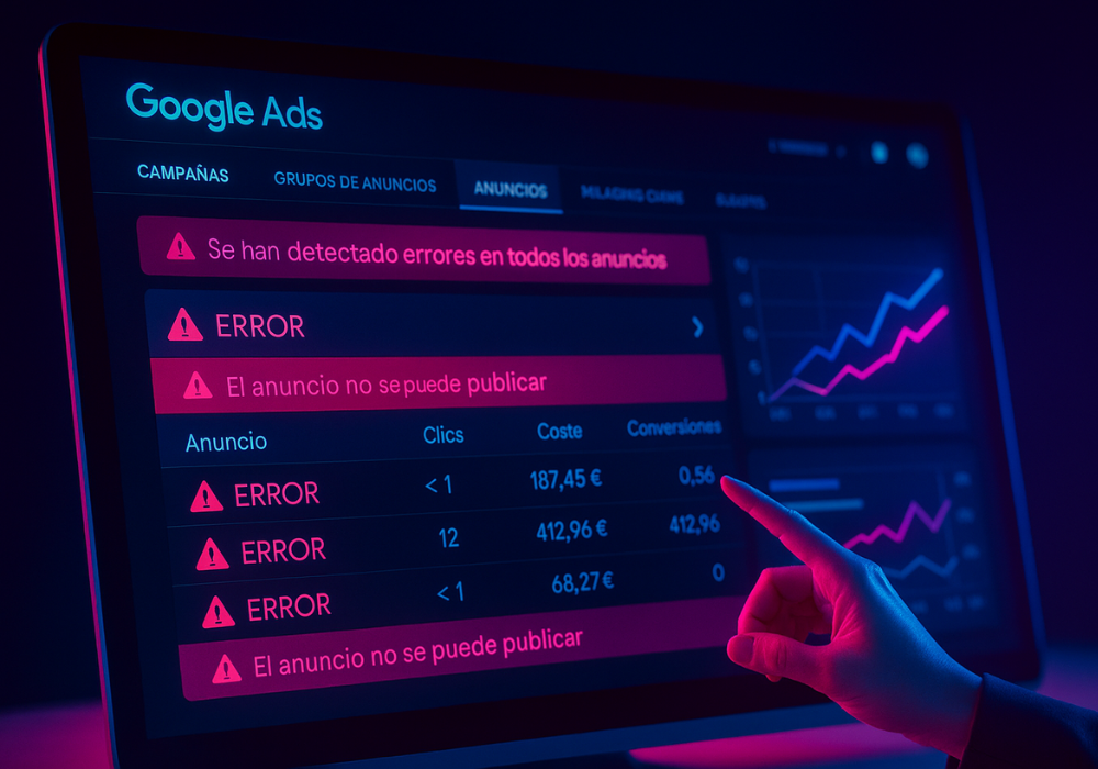 errores en Google Ads