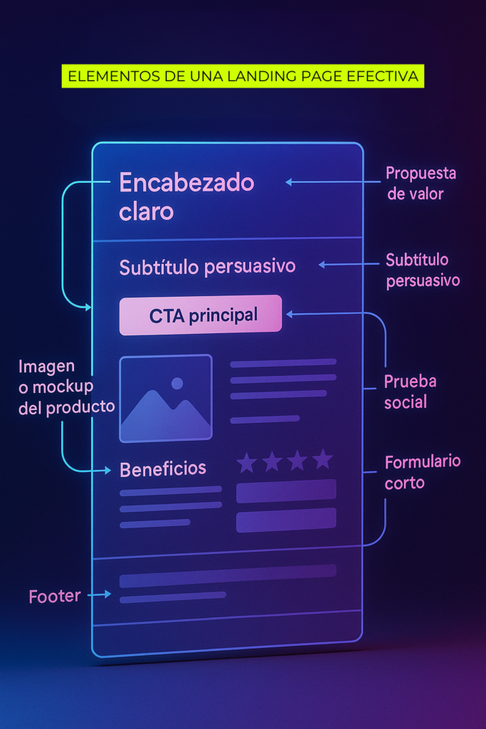 elementos de una landing page efectiva