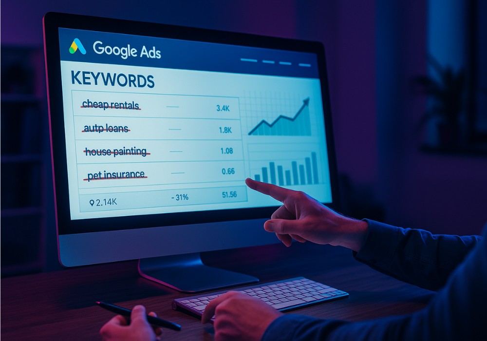 Palabras clave negativas