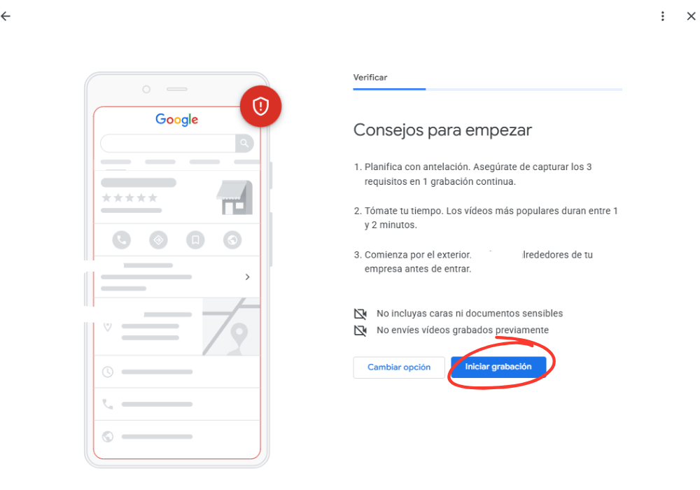 Video de verificación de Google Consejos y pasos (5) Video de verificación de Google Consejos y pasos (5)