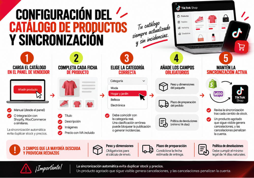 TikTok Shop Configuración del catálogo de productos y sincronización TikTok Shop Configuración del catálogo de productos y sincronización